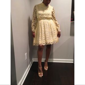 Yellow Lace Vintage Dress